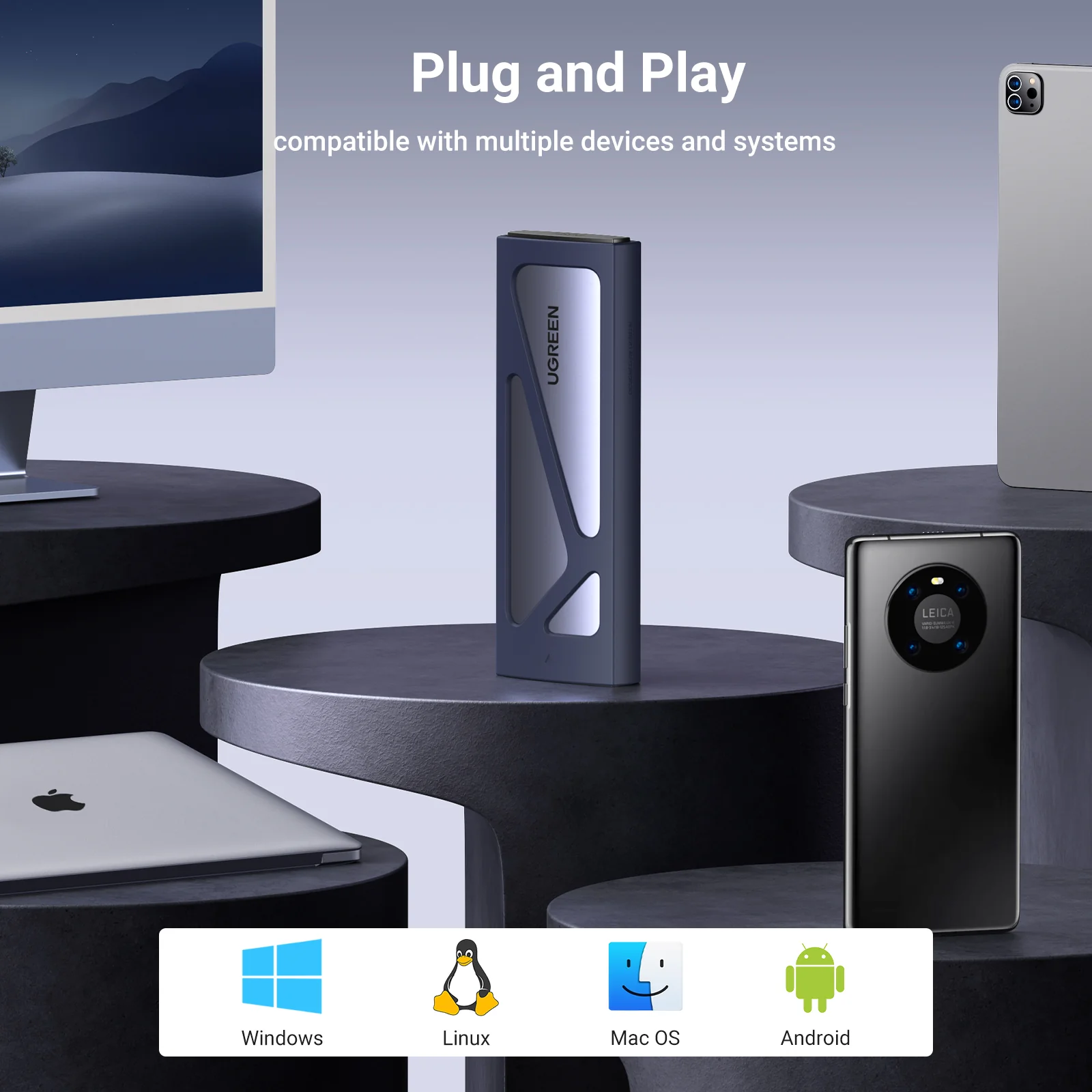 UGREEN M.2 NVMe SSD Enclosure Adapter - Image 4