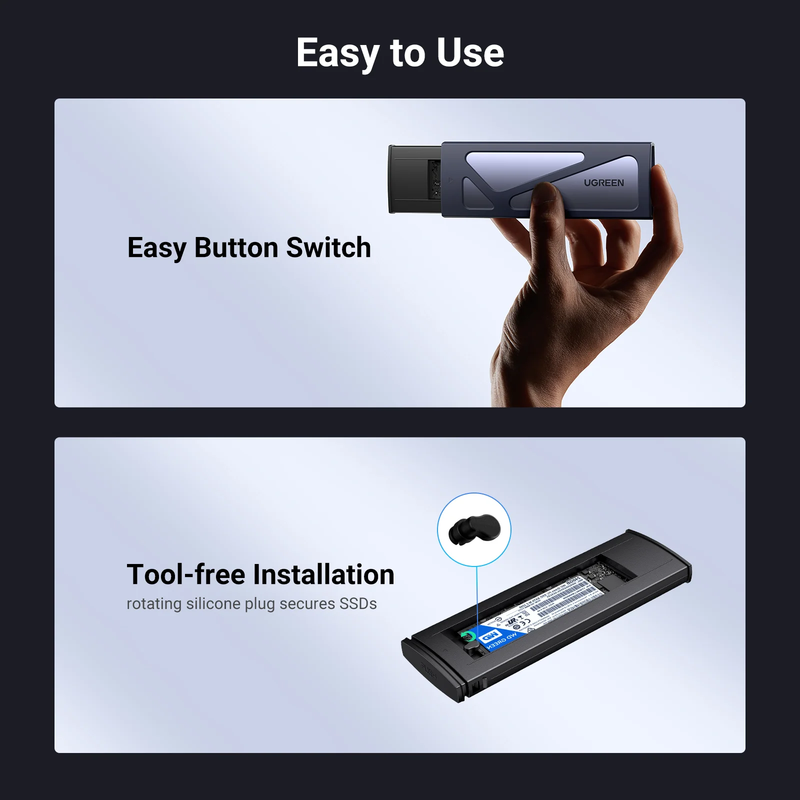 UGREEN M.2 NVMe SSD Enclosure Adapter - Image 6